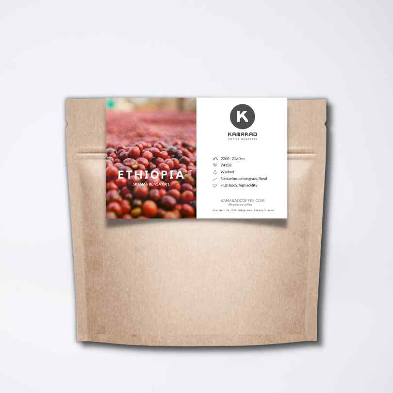 Etiyopya nitelikli kahve çekirdekleri, 250 gram paketinde